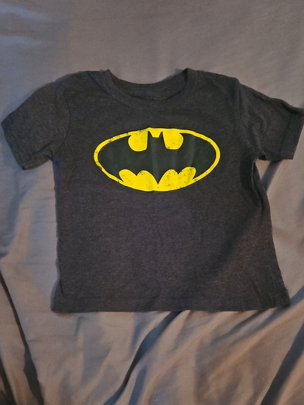 Batman Logo Kids Short Sleeve Tee - Black & Yellow